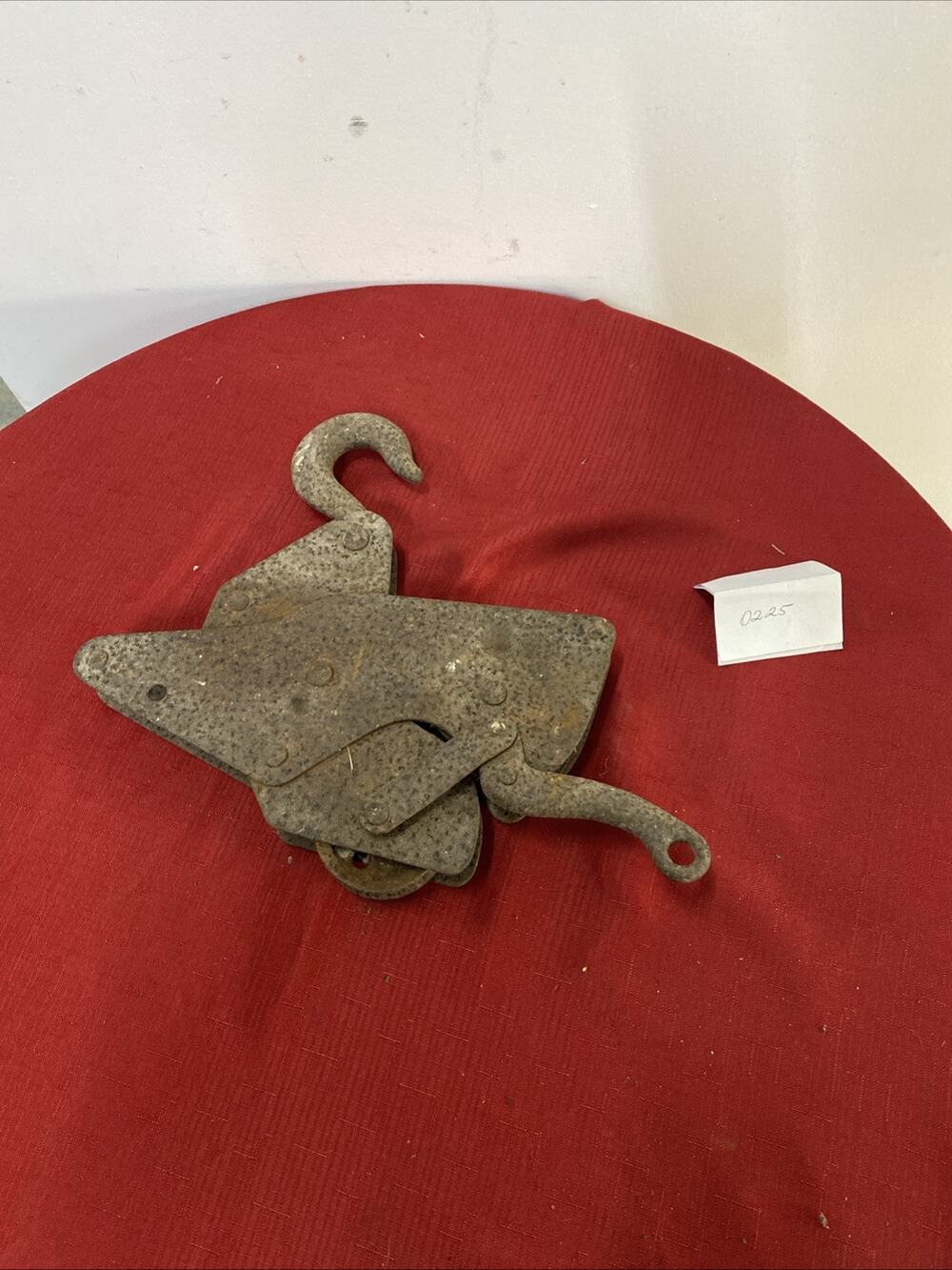Antique Cast Iron Double Pulley With Lever~Farm Equipment-Fence Stretching